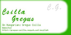 csilla gregus business card